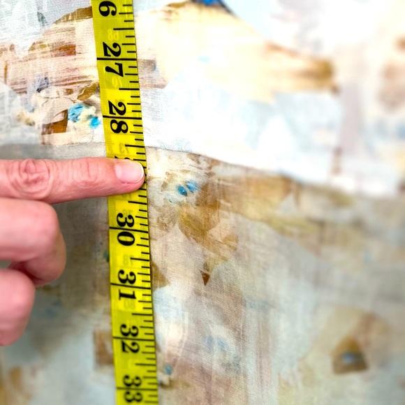 ALLSAINTS,Soft Blue with a Painterly Pattern printed in Italy 100% Silk, EUC - Picture 13 of 16